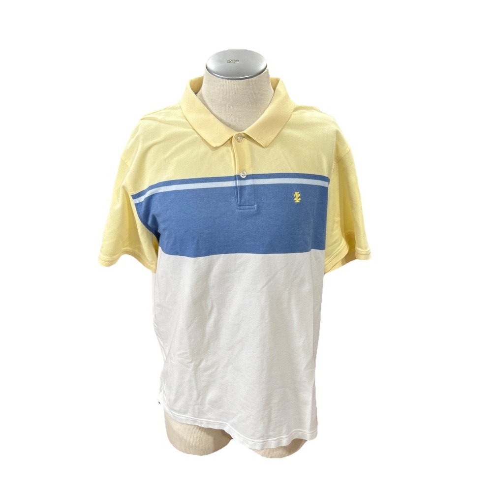 izod advantage performance polo XXL Short Sleeves Mens 2XL Yellow Blue White